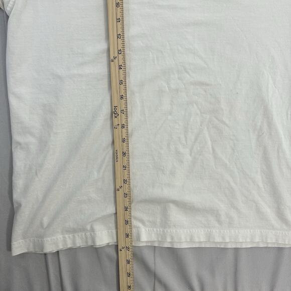 Psycho Bunny Men's T Shirt Size XL 7 Short Sleeve V Neck Embroidered Logo White - Picture 9 of 10